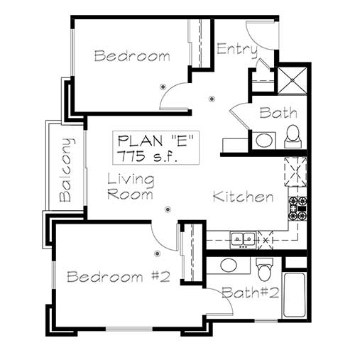 Plan E floor plan